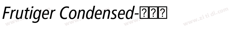 Frutiger Condensed字体转换